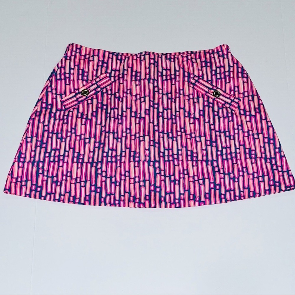 Lilly Pulitzer Madison Skort in Mandevilla Pink Slathouse Stripe - Size L